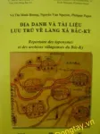 Địa danh và tài liệu lưu trữ về làng xã Bắc Kỳ