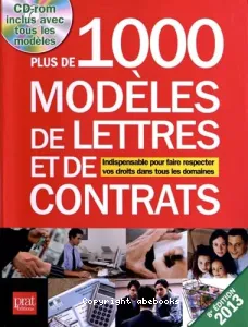 Plus de 1.000 modèles de lettres et de contrats