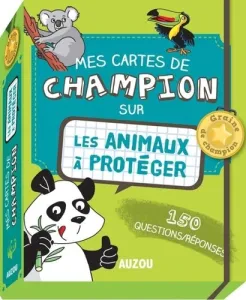 Mes cartes de champion sur les animaux à protéger