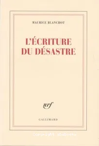 L'écriture du désastre