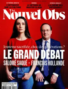 L'OBS, 3103 - du 21 au 27 Mars 2024 - Jeunesse sacrifiée, choc des générations? Le grand débat Salomé Saqué - François Hollande